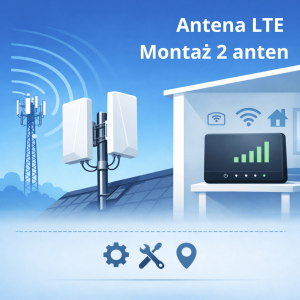 Montaż 2 anten LTE/5G – trudny montaż 