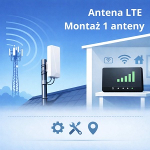 Montaż 1 anteny LTE/5G – trudny montaż