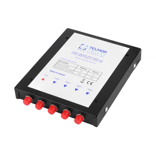 Splitter optyczny PLC 1:4 TGlass FO SPLIT FC 4 Telkom-Telmor Metal