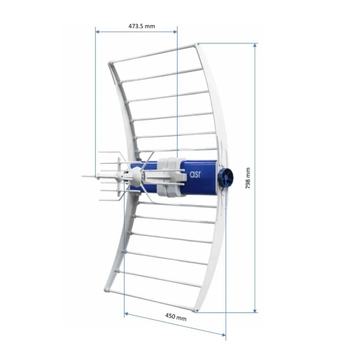 Antena naziemna Telmor ASR Classic UHF/VHF, Filtr LTE/5G, duże wzmocnienie