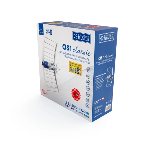 Antena naziemna Telmor ASR Classic UHF/VHF, Filtr LTE/5G, duże wzmocnienie