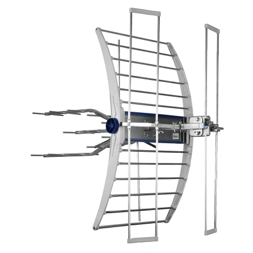 Antena naziemna Telmor ASR PRIME Combo 20 ze wzmacniaczem, UHF/VHF, MUX 8, filtr LTE/5G, wysoki zysk 18 dB, wzmocnienie 20 dB, VHF w polaryzacji pionowej i poziomej