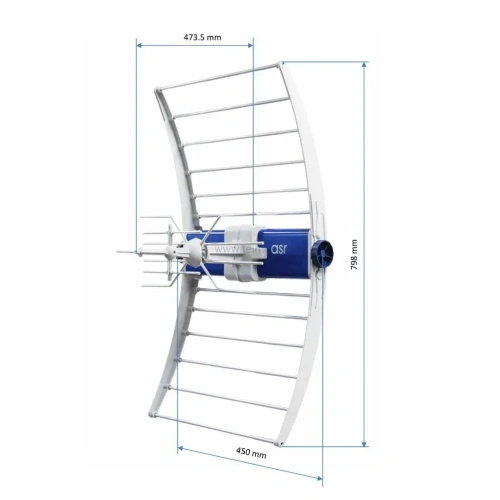 Antena naziemna Telmor ASR IQ, UHF/VHF, Filtr LTE/5G, duże wzmocnienie