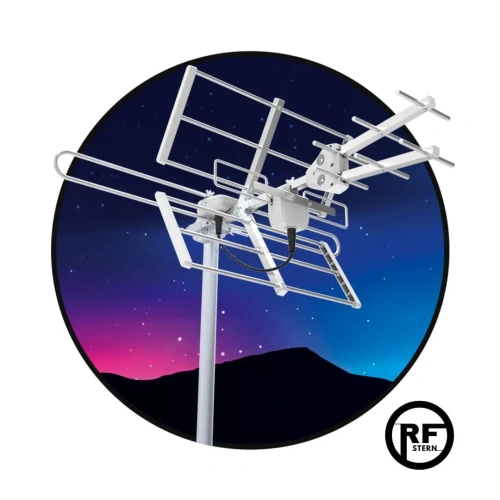 Antena naziemna kierunkowa Telmor Corvus Combo+, RF Stern, filtr LTE/5G, UHF/VHF, MUX 8, pasywna, bez wzmacniacza