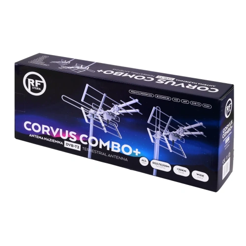 Antena naziemna kierunkowa Telmor Corvus Combo+, RF Stern, filtr LTE/5G, UHF/VHF, MUX 8, pasywna, bez wzmacniacza