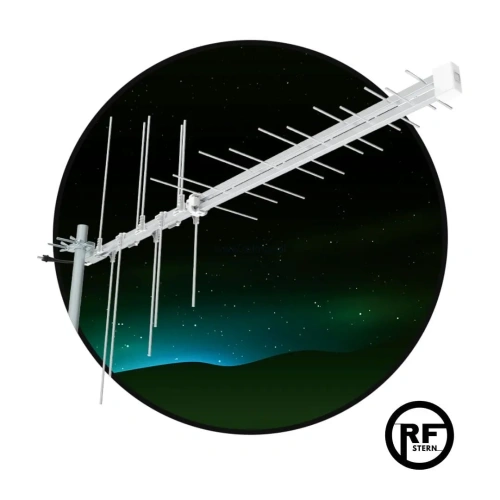 Antena logarytmiczna Vela Combo+ UHF/VHF,  MUX 8, Filtr LTE/5G, wysoki zysk 13 db, RF STERN