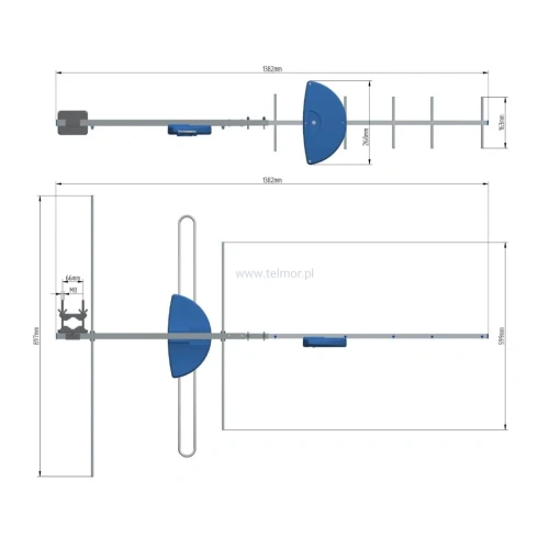 Antena naziemna kierunkowa Telmor TurboT combo smart UHF/VHF