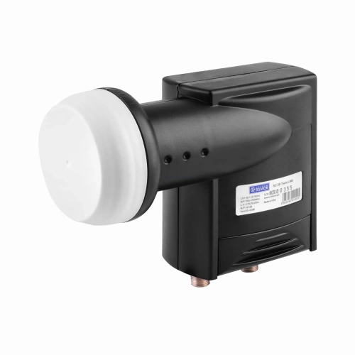 Konwerter satelitarny Telmor LNB SC-20 Twin, do dwóch dekoderów lub do jednego dekodera z funkcją nagrywania.