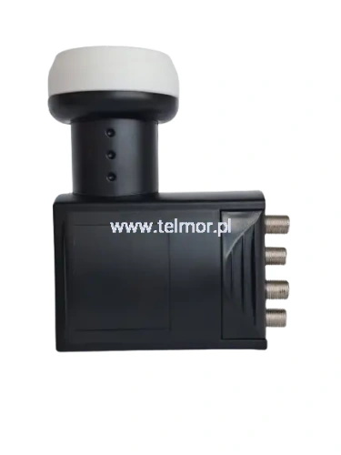 Konwerter satelitarny Telmor LNB SC-40 Quad, na cztery dekodery lub na dwa dekodery z funkcją nagrywania