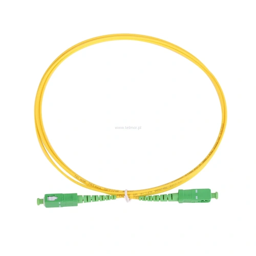 Patchcord 2.0mm G657A2 Złącze SC/APC-SC/APC 1m TGlass Telmor
