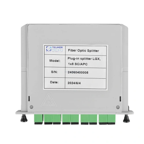 Splitter optyczny Telmor TGlass PLC LGX 1x8 Złącza SC/APC
