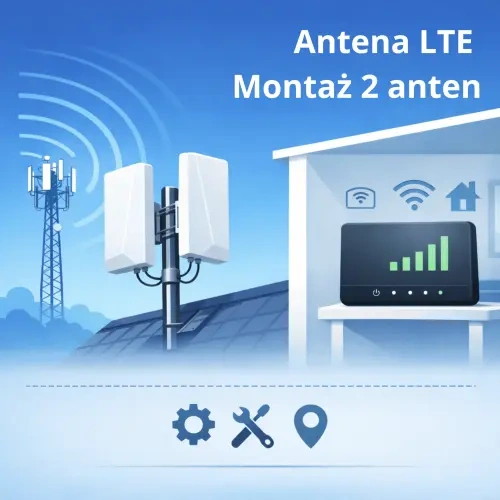 Montaż 2 anten LTE/5G
