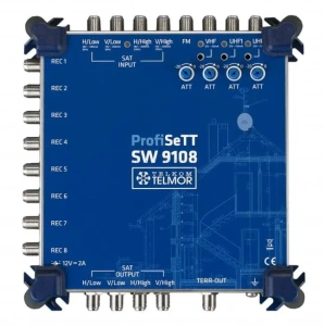 SW 9108 - Multiswitch i Wzmaczniacz DVB-T2 w jednym