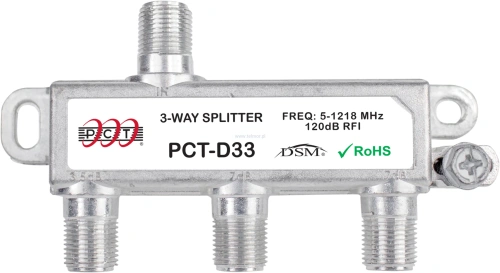Rozgałęźnik cyfrowy trzykrotny PCT D33 UNBAL 1.2GHz