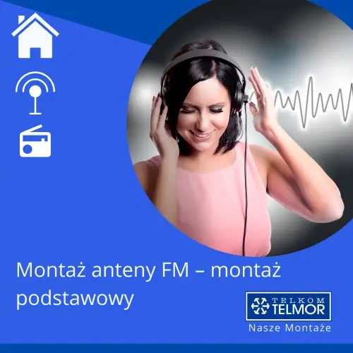 Montaż anteny FM do wysokości 2,5m