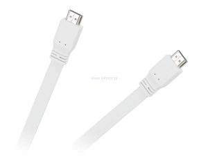 Kabel HDMI - HDMI 1.4V 1.8M płaski biały