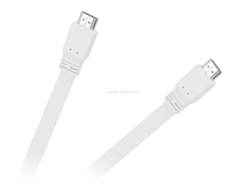 Kabel HDMI - HDMI 1.4V 1.8M płaski biały