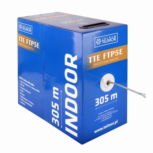 Kabel sieciowy Telmor LAN TTE F/UTP5e Eca 305m wewnętrzny