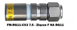 Złącze kompresyjne F/RG11 - FM-RG11-CX3 7.5 Cabelcon