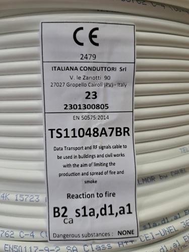 KABEL KONCENTRYCZNY TS11048A7BR CU/AL 113 etykieta